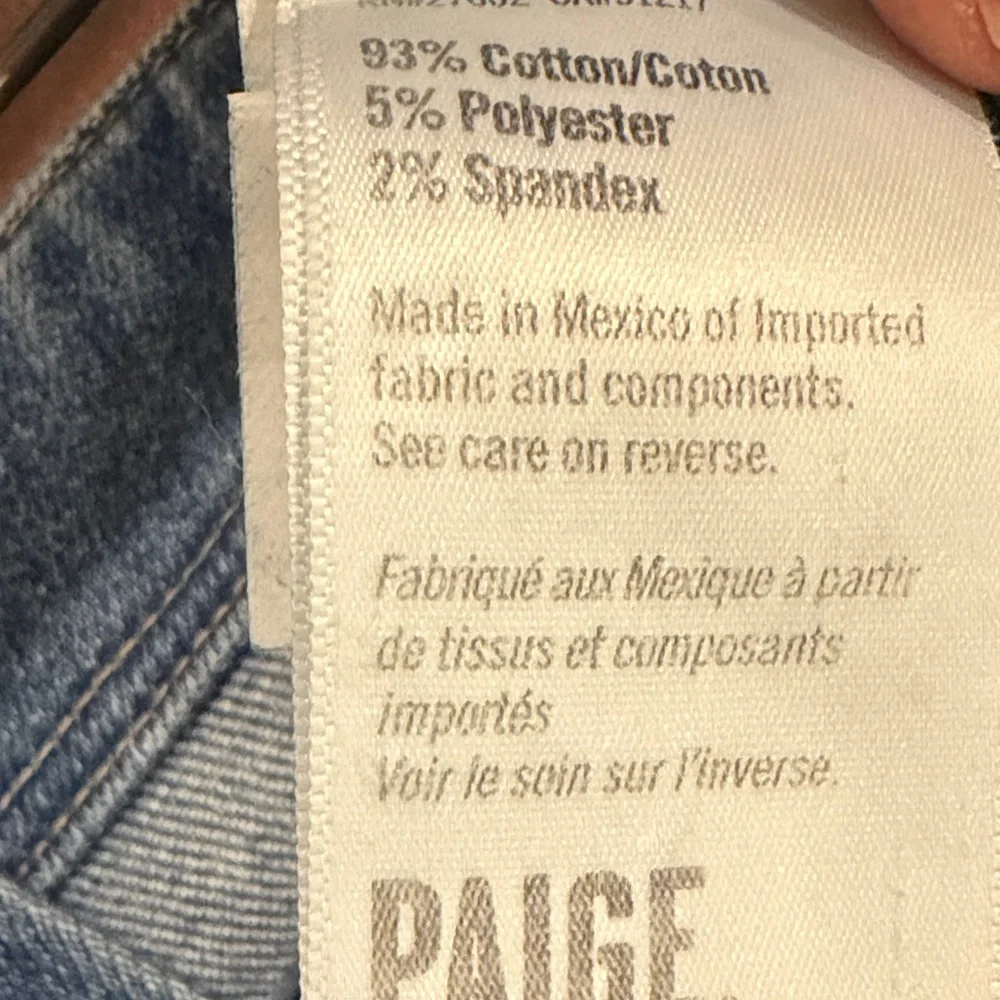 PAIGE Anessa High-Rise jeans with cropped wide leg and Raw Hem - size 26 - NWT - Picture 10 of 14